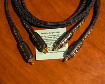 Silver Plated Audiophile RCA Cable, Furutech FP-126G Gold Connectors
