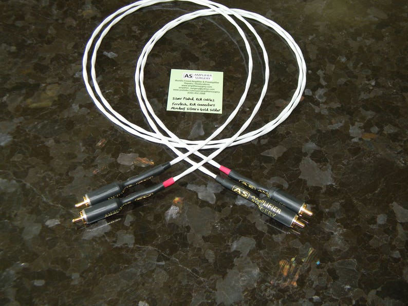 Silver Plated Audiophile RCA Interconnect Cable set of 3 Etsy
