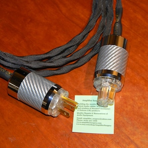 Audiophile Grade IEC Power Cable Silver Plated 11 AWG (2.40mm) Custom built in the USA