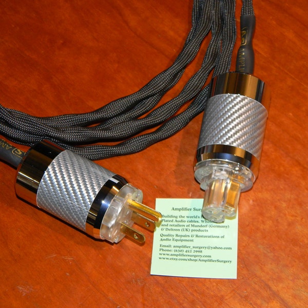 Audiophile Klasse Kaltgerätekabel versilbert 11 AWG (2,40 mm) Speziell angefertigt in den USA