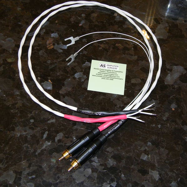 Record Player Silver-Plated DIY RCA cables wires with Mundorf Silver + Gold Solder wire and Amphenol RCA connectors for Thorens Turntables
