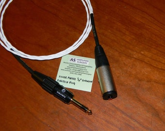 Silver-Plated Headphone Extension Cable, Furutech & Neutrik 1/4" Plug