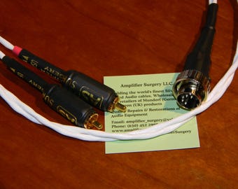 Silver Plated wire Furutech gold RCA to 5-Pin 180-degree DIN Cable for Naim Preamplifiers