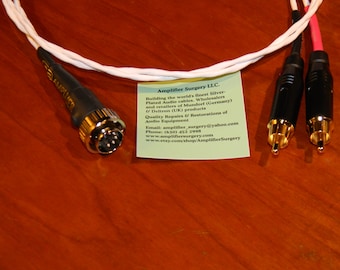 Cavo RCA placcato argento per amplificatore, con bloccaggio a 5 pin, per Naim, ad esempio per preamplificatore Naim NAIT 3 o 42.5