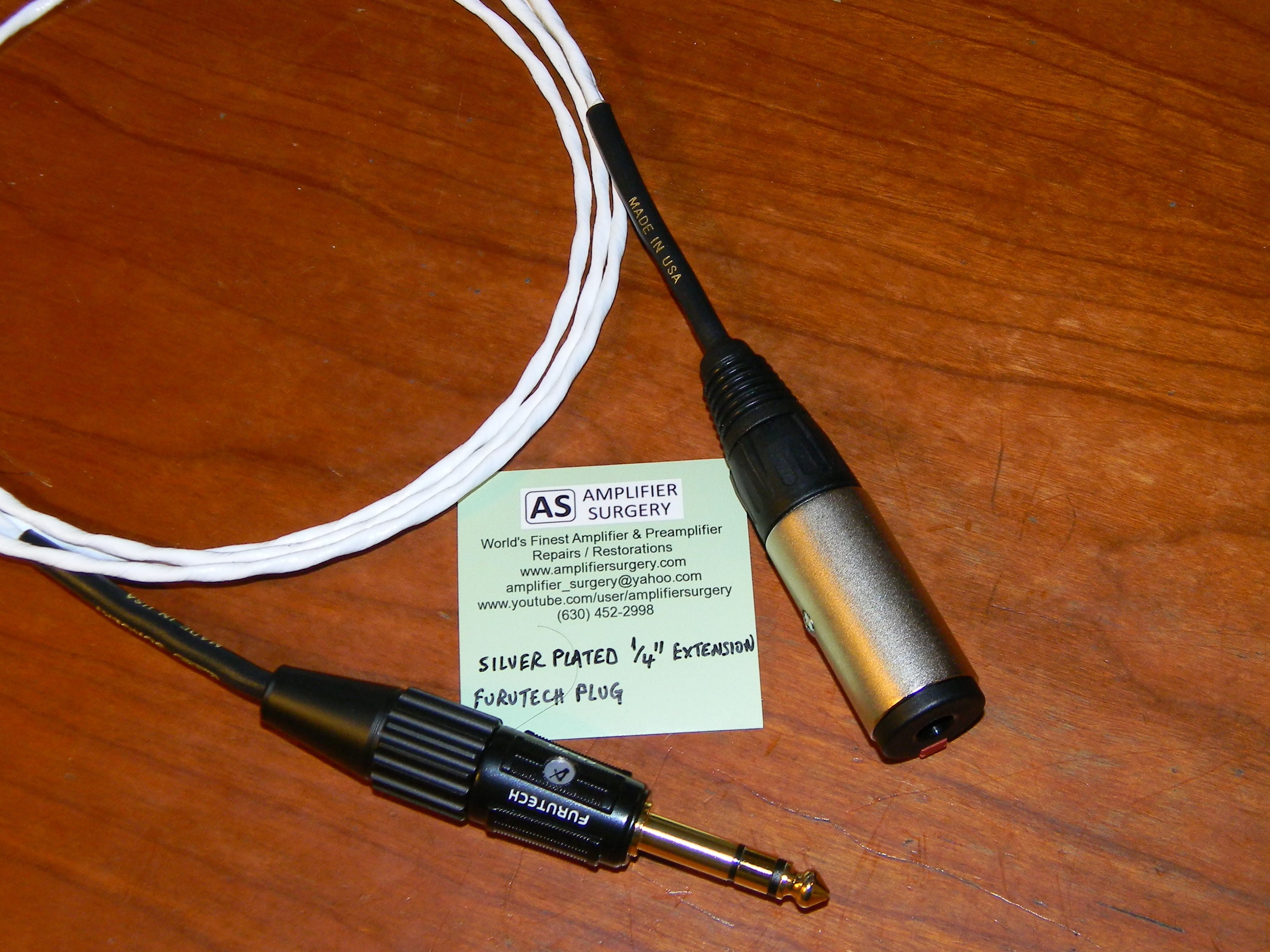 Headphone Extension cable built with Silverplated signal Etsy