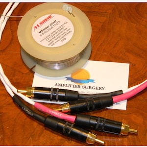 Silver Plated Phono RCA DIN Amplifier Audiophile Custom Interconnect Cable Made in the USA