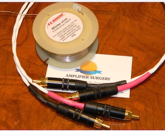 Custom built Audiophile Silver Plated Phono / RCA Interconnect Cable set