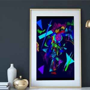 Jazz Lady Samurai abstrakte Wandkunst