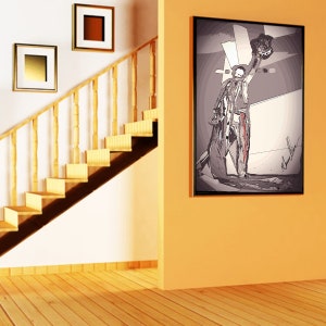 Freddie Mercury digital art poster Queen front-man wall art