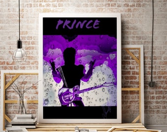 Prince muurposter The Purple One digitale kunstafdruk