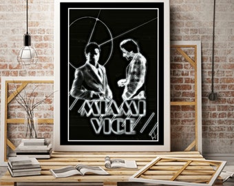 Póster de Crockett y Tubbs de Miami Vice