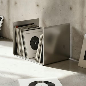 Side table brushed stainless steel – C-shape | Modern & timeless | Minimalist coffee table, bedside table, storage | Indoor and outdoor image 7
