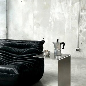 Side table made of brushed stainless steel, coffee table, sofa table - for living room, bedroom and office - Made in Germany - timeless design image 3