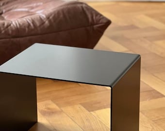 Table basse 35x45x45 cm | Fabriqué en Allemagne | Acier | Noir Blanc Jaune Crème Gris| Utilisation polyvalente | Qualité supérieure | Intérieur et extérieur |