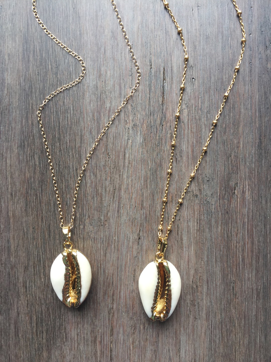 Cowrie Shell Necklace, Gold Shell Necklace, Gold Cowrie Shell, Boho ...
