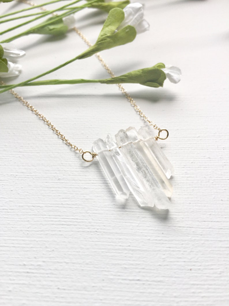 Boho Jewelry Quartz Crystal Necklace for Women