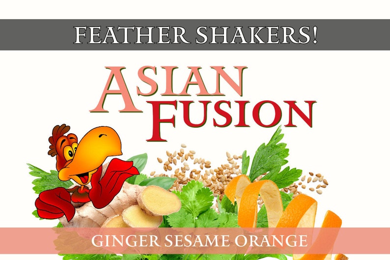 Feather Shakers Asian Fusion Herbs for Birds in Spice Jar Parsley, Ginger, Sesame, Orange, Cilantro image 1