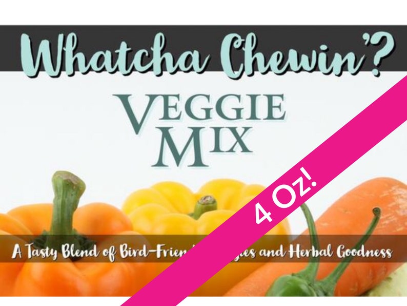 Whatcha Chewin' Veggie Mix 4 oz Dried Vegetable Blend for Birds image 1