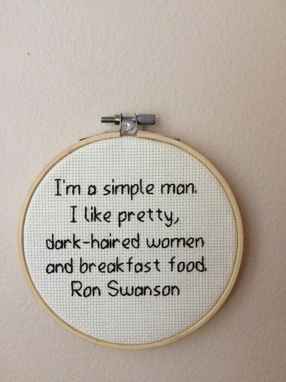 Ron Swanson Quote Cross Stitch Etsy