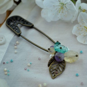 Alfinete de segurança, alfinete de xale, alfinete de segurança grande, alfinete decorativo, alfinete de cachecol, broche estilo vintage, alfinete de cardigã