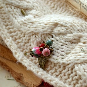 Speld, kleurrijke broche, kralenspeld, kleine broche vrouw, reversspeld, truispeld, Moederdagcadeaus