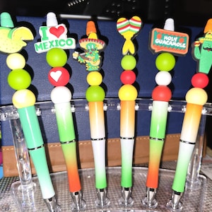 Beaded Pens with Silicone Focals
