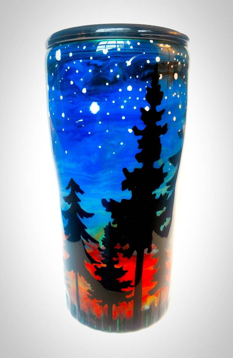 Camping Rv Tumbler Custom Glamping Forrest | Etsy