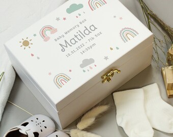 Personalised Safari Animals White Wooden Keepsake Box - Etsy UK
