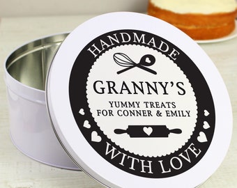 Personalised Handmade With Love Cake Tin Gift