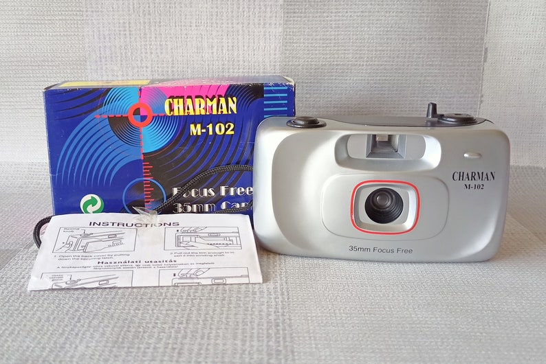 Como nuevo Charman M-102 Cámara fotográfica Lomography vintage de 35 mm, caja, documentos, década de 1990 imagen 1