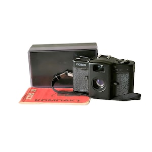 Rare!! LK-A - Lomo Compact Automatic - Beautiful 35mm Point&Shoot Photo Film Camera, Box, Case, Papers, 1987