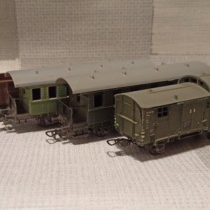 4pcs Piko HO 1:43 Scale Model Wagons, Germany, 1970s image 1