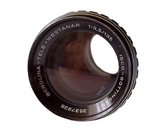 Isco - Gottingen, Berolina Tele Westaner 3.5/135mm Tele Lens , M42 mount, Great Condition, Germany, 1980s