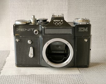 Olympic Edition!! Zenit-EM - Vintage Soviet Russian 35mm Photo Film SLR Camera Body, Great Condition, 1978