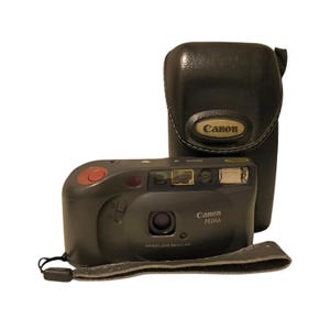Collectible!! Canon Prima 4 - Beautiful Classic 35mm Point &Shoot Photo Film Camera, Case, Great Condition, 1990s