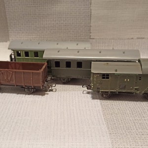 4pcs Piko HO 1:43 Scale Model Wagons, Germany, 1970s image 2