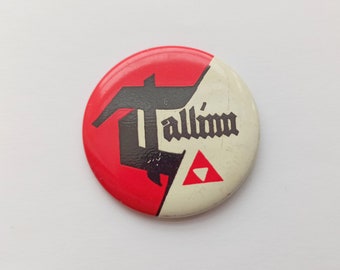 Tallinn - Beautiful Vintage Pin Badge, USSR, 1970s-1980s