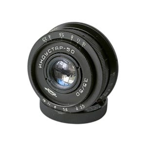 インダスター-50、ソビエト連邦製レンズ、3.5/50mm、M42マウント、キャップ付き、状態良好、1976年製