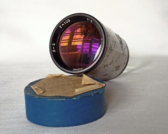 Objectif De Projection LOMO P-5 140mm F/2 - Pour 35mm - Lentilles En Bon état - Vintage Russe