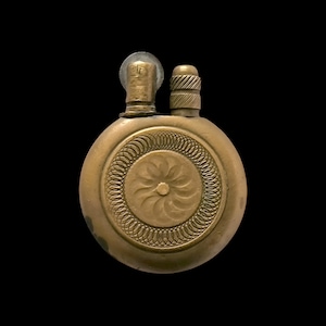 Beautiful Vintage Brass Petrol Lighter, Great condition, Latvia, 1920s-1930s