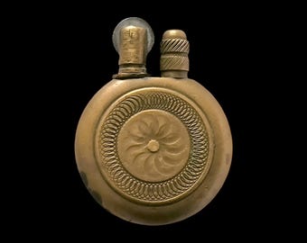 Beautiful Vintage Brass Petrol Lighter, Great condition, Latvia, 1920s-1930s