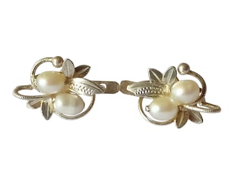 Beautiful Vintage Silver 925 Earrings with Pearls, 1990s