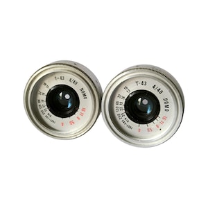 2pcs Lomo T-43, 4/40mm, Soviet Russian Lens, M22 Mount, Great Condition, 1970s