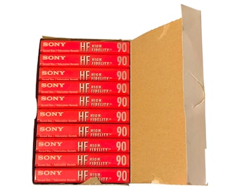 New & Sealed 10 Pack!! Sony C-90HFL, Audio Cassettes/MC Tapes, 1990s