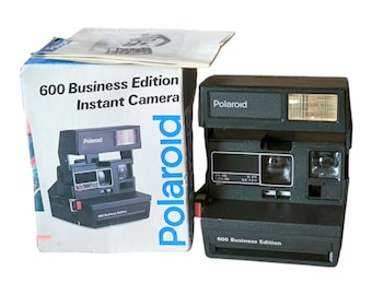 Polaroid 600 Business Edition - Vintage Instant Photo Camera, Box, Papers, Great Condition, 1990s