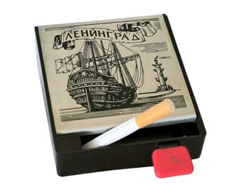 Rare!! Beautifull Vintage Table Cigarette Case Holder Dispenser, 1970s-1980s
