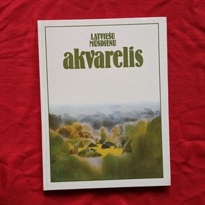 Contemporary Latvian Water-Color - Beautiful Rare Book, Great Condition, Latvia, USSR, 1984