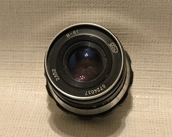 Industar-61 2.8/52mm Soviet Russian Lens, M39 mount, Great Condition, 1967