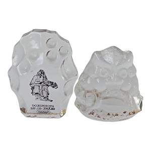 2 bellissime statuette vintage in cristallo, realizzate da Lars Hellsten, Svezia, anni &#39;80