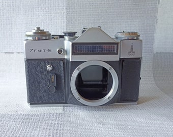 Olympic Edition!! Vintage Soviet Russian 35mm Photo Film SLR Camera Zenit-E Body, Great Condition, 1979